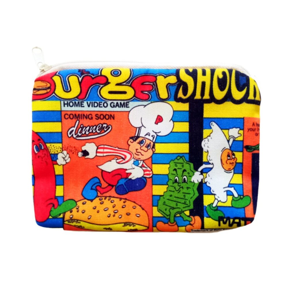 [1982] Burger Time Shock Zip Pouch Bag Data East Nintendo NES Apple IBM Calico